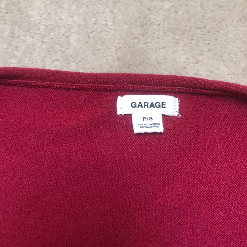 Garage Burgundy Boatneck Sweater - Picture 5 of 5